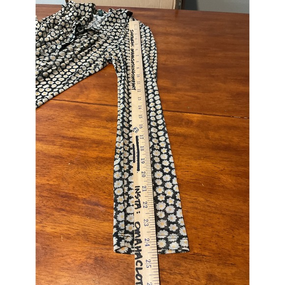 Wild Fable Women's Black Daisy Print Mesh Long Sleeve Shirt Dress Small Mini - Picture 4 of 11